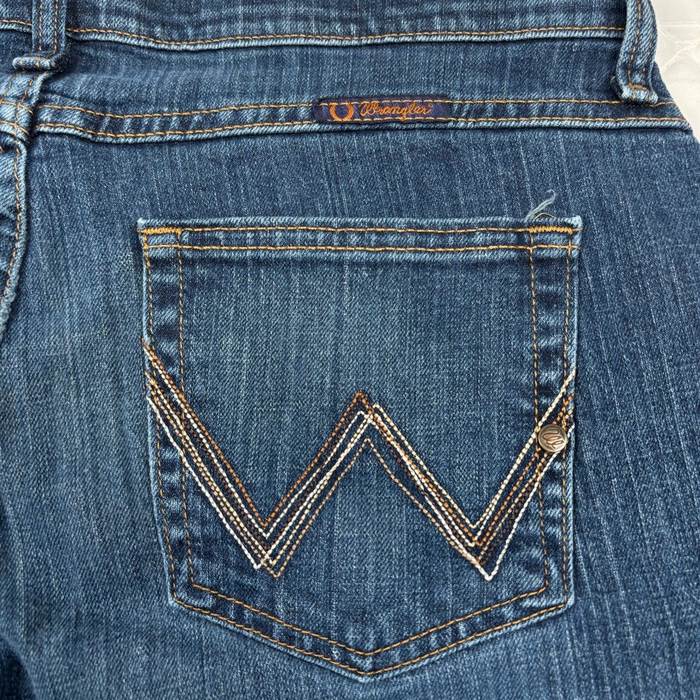 Wrangler Q-Baby Bootcut Jeans Women 9/10x30 Western Cowgirl Riding Stretch Denim - Picture 4 of 13